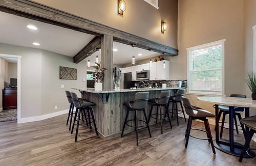 Mason County House | Riverfront property with three cabins, hot tubs, firepits, kayaks - beach access