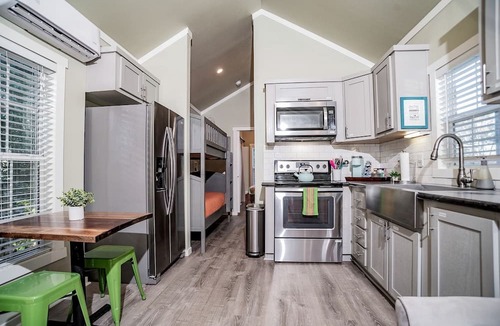 Seguin Cabin | Riverfront Tiny House with Fire Pit in Seguin, Texas