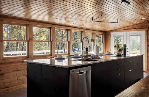Hedgesville Cabin | Riverfront w Deck, Grill, Fire pit & Climbing Wall