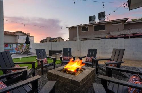 Cactus Meadows House | Rock Climbing Wall Pool& Mini Golf Game Room Mural