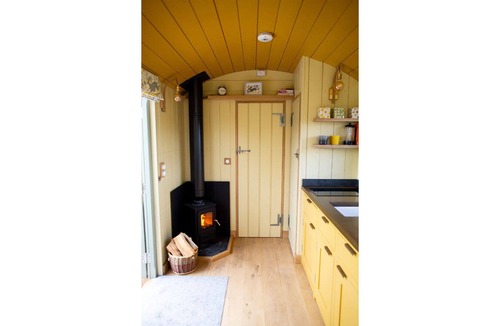 Birdham Ski Chalet | Romantic Cosy Hygge Shepherd Hut Hideaway set in our Orchard