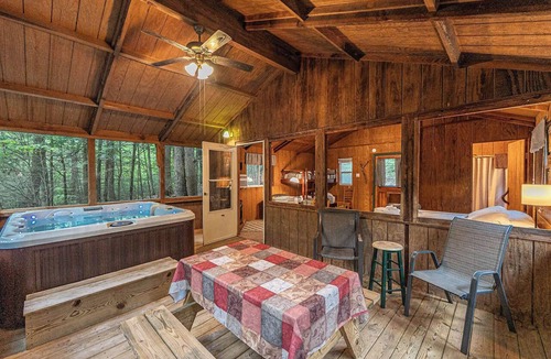 Victor Cabin | Romantic Get-away Cabin in the woods, w/Hottub next to coolest small town in USA