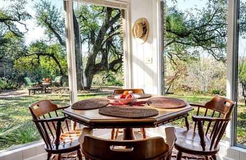 Georgetown Cabin | Romantic Luxury Cottage Rental for Two with Fireplace in Texas Hill Country
