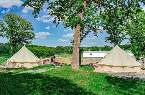St Croix Falls RV Rental | Romantic Quaint Bell Tent Perfect for a Secluded Couple Escape in Saint Croix Falls, Wisconsin