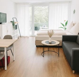 Langenau Apartment | Rooftop Apartments L2 - Studioappartment mit Balkon für 3 Personen