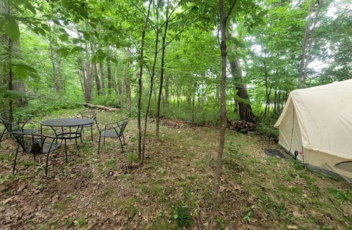 Elba RV Rental | Rustic and Remote Hike-in Glamping Bell Tent close to Whitewater State Park, Minnesota