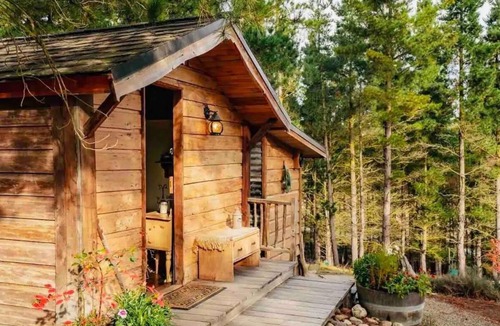 Alexandra Cabin | Rustic Cabin With hot tub at Homewood Forest Retreat