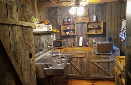 Blue Ridge Mountains Cabin | Rustic fireplace 1800s Log Cabin WIFI TV, Sleeps 8, see details read discounts