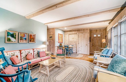 Lake Leelanau House | Rustic lakefront guest house with firepit, dock, 4 kayaks, beach access, grill
