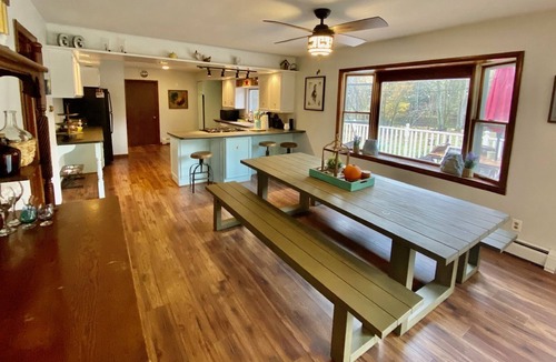 Paris House | Rustic large luxury home with 300 feet of riverfront surrounded by woods.