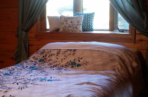 Pine Lake Township House | Rustic Log Lodge Secluded acres with private lake & pond