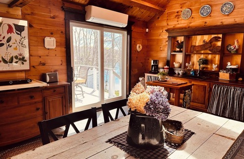 Penobscot Apartment | Rustic luxury waterfront apartment, 2 decks, kayaks, fireplace, peace & beauty.