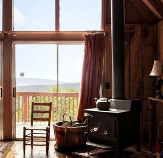 Paw Paw House | Rustic-Modern Chalet w/Fire Pit, Deck & Views in Slanesville, WV