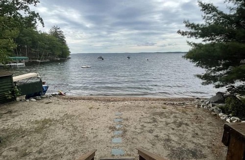 Sebago Cabin | Rustic Pet-Friendly Cabin with Fire Pit on the Beach of Sebago Lake, Maine