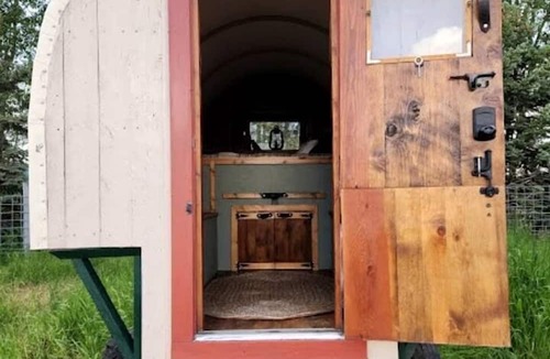 Tetonia House | Rustic Sheep Wagon Glamping Retreat with Cowboy Ranch Views near Grand Tetons in Tetonia, Idaho