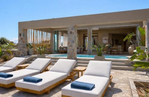 Agkisaras Villa | Sabbia Mare BeachFront Villa, steps from Dining & Shops, By ThinkVilla