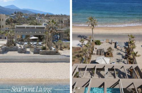 Agkisaras Villa | Sabbia Mare BeachFront Villa, steps from Dining & Shops, By ThinkVilla