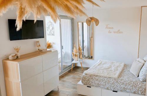 Carnon-Plage Apartment | Sable & Pampas - Meublé de Tourisme 5 étoiles - Vue Panoramique & Terrasse - Climatisation - Plage à 200m