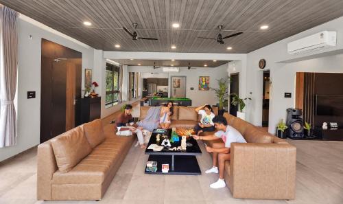 Lonavala Villa | SaffronStays Earl Grey - 3BR pet-friendly pool villa with theatre, pool table, BBQ & glass balconies for open views
