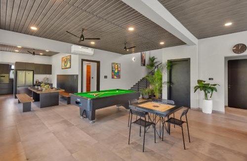 Lonavala Villa | SaffronStays Earl Grey - 3BR pet-friendly pool villa with theatre, pool table, BBQ & glass balconies for open views
