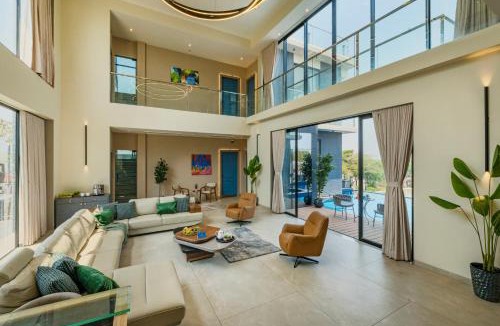 St.Stanislaus Villa Villa | SaffronStays Panorama - 8BR Lonavala villa, infinity pool, heated jacuzzi, karaoke bar, theater & rooftop sunset deck