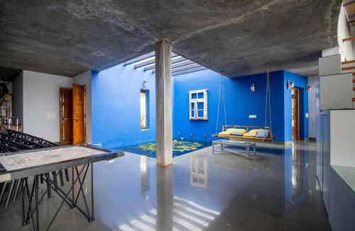 Paud Villa | SaffronStays Solasta - 2BR luxury villa with black marble infinity pool, lotus pond & dam views in Mulshi