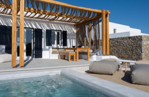 Psarou Villa | Saint L Heated Pool Sunset Villa- Three Bedrooms