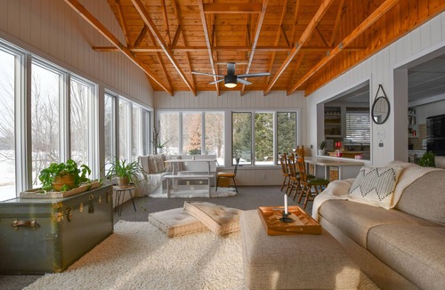 Crivitz House | Scenic, Serene Lakefront Cabin — Wood Stove