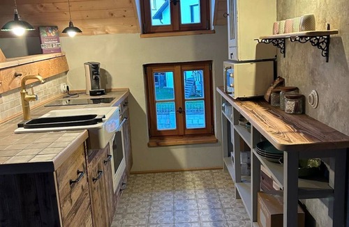 Oberotterbach Apartment | Schustermühle Vacation Rental - Apartment, Shower, Toilet, Living/Sleeping Area