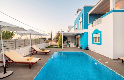 Mastichari Villa | Seabreeze Villa - with Jacuzzi & heated pool