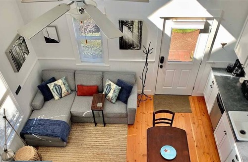 Seabrook House | Seabrook's Slack Tide, a cozy loft style cabin in Beach Camp!