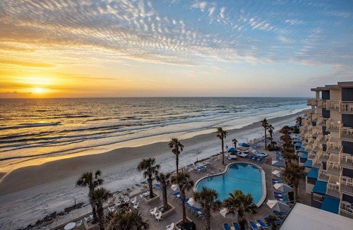 Daytona Beach Shores Hotel | Seafront Double Balc | The Shores | Ocean balcony, pool days | 2 Units