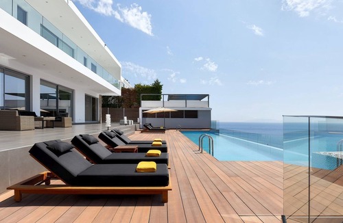 Palaiokastro Villa | Seafront Villa Helionis, Divine Sea Views, Private Infinity Pool, Furnished.