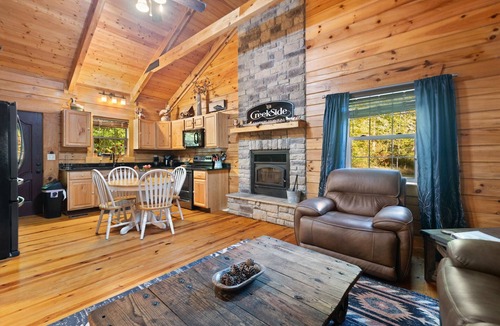 Means Ski Chalet | Secluded 2-BD cabin, tranquil mountain setting. Hot Tub Gazebo! Wood fireplace.