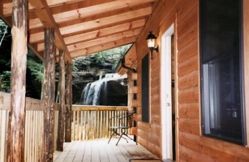 Rogers Cabin | Secluded A-Frame Cabin with a private waterfall at Spirit Lake and internet
