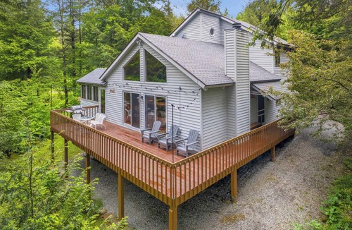 Becket House | Secluded Berkshires Cabin | Deck, BBQ & Town Beach