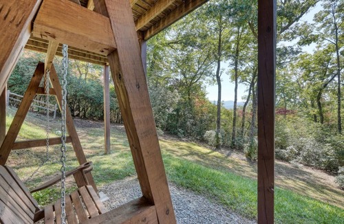 Hiawassee Cabin | Secluded cabin, hot tub, layered mountain view, gameroom, Hiawassee, GA!