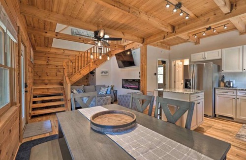 Purlear Cabin | Secluded Creekside Cabin w/Hot Tub, Screened Porch