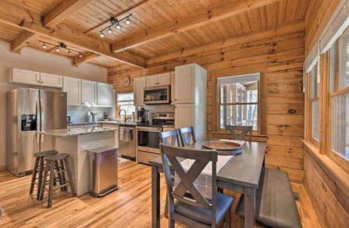 Purlear Cabin | Secluded Creekside Cabin w/Hot Tub, Screened Porch