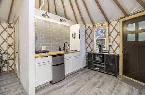 Sears Cabin | Secluded Glamping Yurt with Scenic Wilderness Views near Sears, Michigan