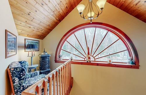 Winhall House | Secluded home with deck, hot tub, wood-burning fireplace, fast WiFi - great view