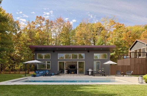 High Falls House | Secluded Hudson Valley Retreat Near New Paltz With Heated Pool, Hot Tub, Meadow Views & Three Renovated Buildings for Luxury Monthly Stays