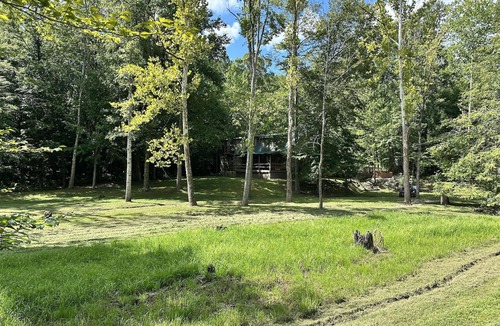 Stanton Cabin | Secluded Large Group Authentic Cabin with fishing, a hot tub and wi-fi