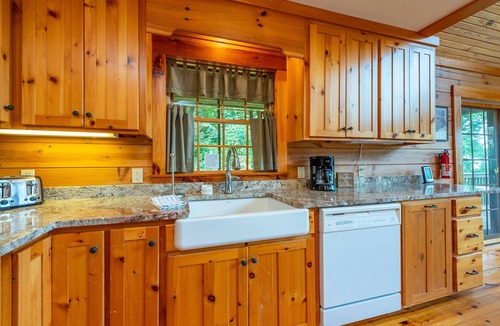 Old Fort Cabin | Secluded Log Cabin on Wildlife Preserve | Mt. Mitchell Views, Game Loft & 3 Decks