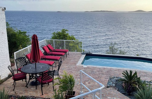 Estate Chocolate Hole and Great Cruz Bay House | Secluded Oceanfront Villa with pool and incredible view! Welcome to Paradise!