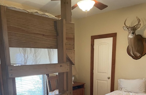 Stephens Cabin | Secluded & Private Cabin situated over stocked pond.