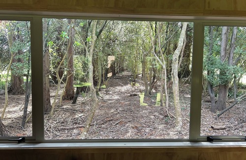 Takapau Cabin | Secluded Redwood Cabin. Built from a redwood tree that blew down in a cyclone