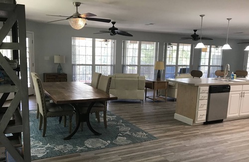 Freeport House | Secluded Waterfront with deep water dock, trailer parking, and public boat ramp