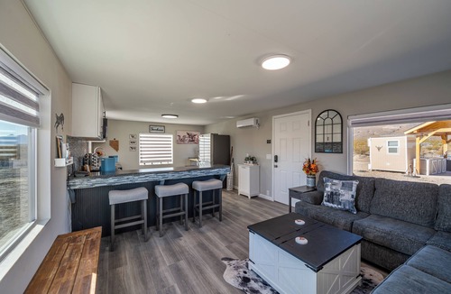 Park Village House | Secluded Western Retreat 3-bedroom house with EV Charger. Close to Death Valley