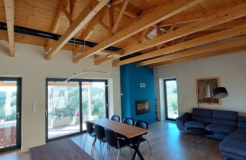 Zakharo House | Self-sufficient straw bale house in organic olive grove, with sea view